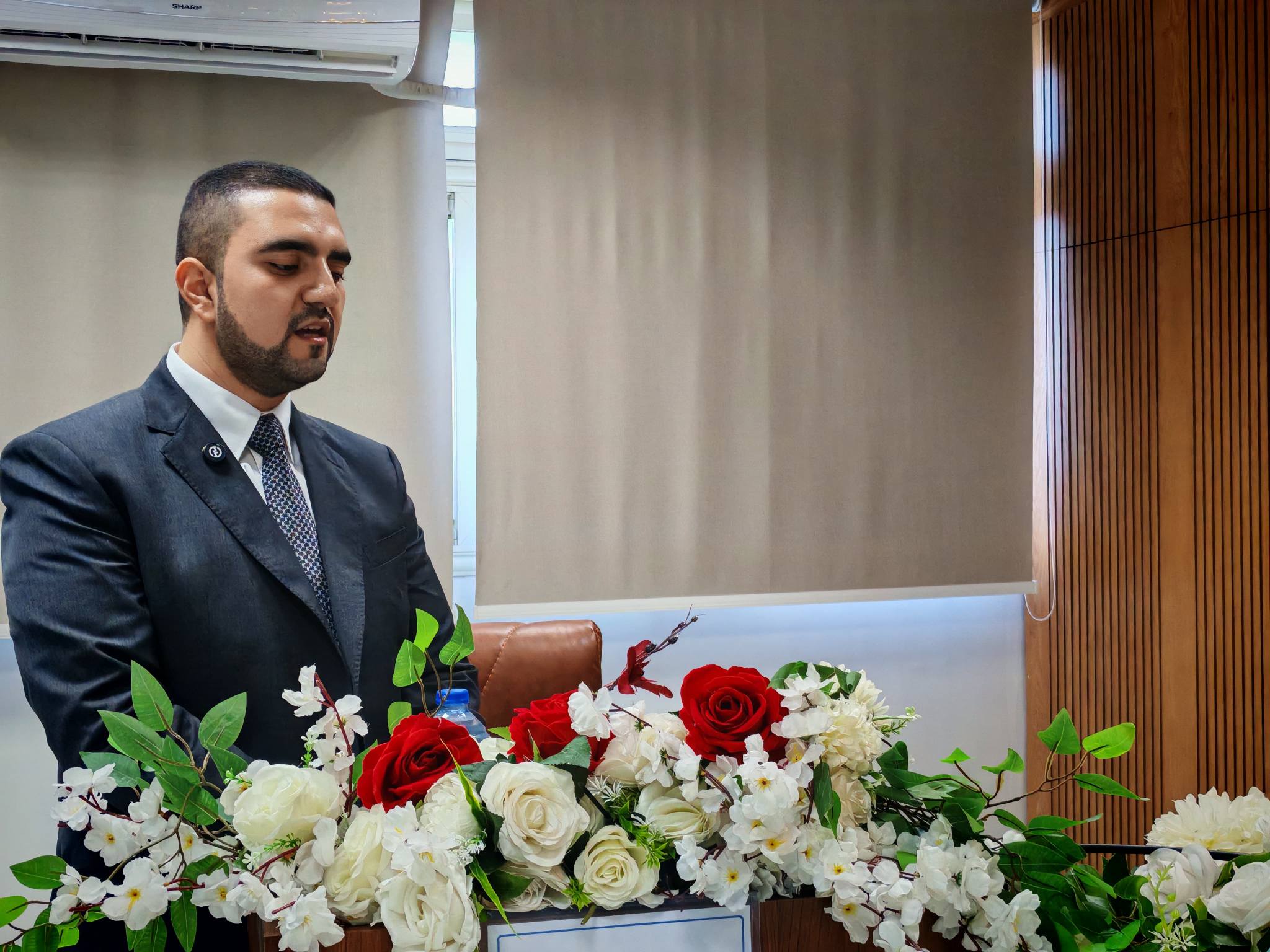 مناقشة رسالة الماجستير المقدمة من الصيدلي إبراهيم علي علي عرفان